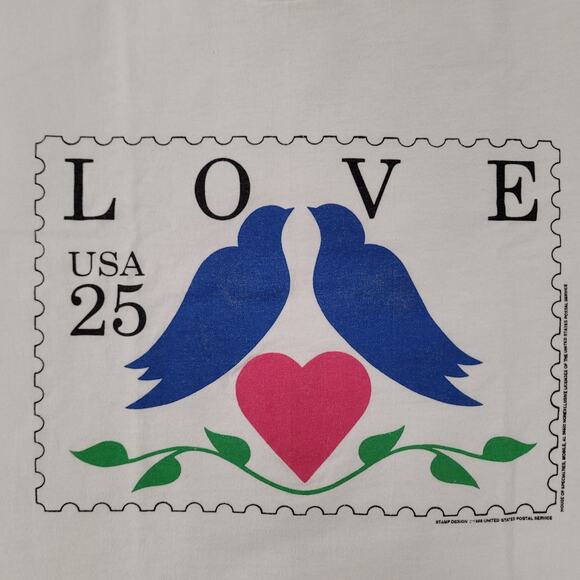 Vintage 1988 US-Stamp Notes Shirt Womens Large 20x26 USA - Picture 7 of 15